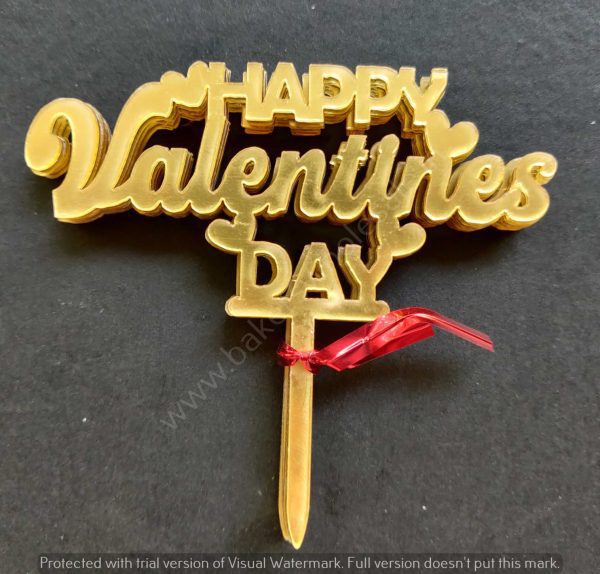 3 Inch Acrylic Cake Topper Valentines Day (5 Pcs/pkt)