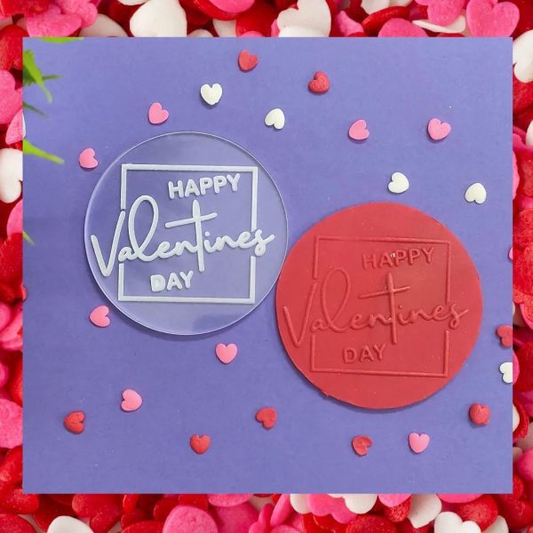 Acrylic Embosser Happy Valentines Day 3 inch