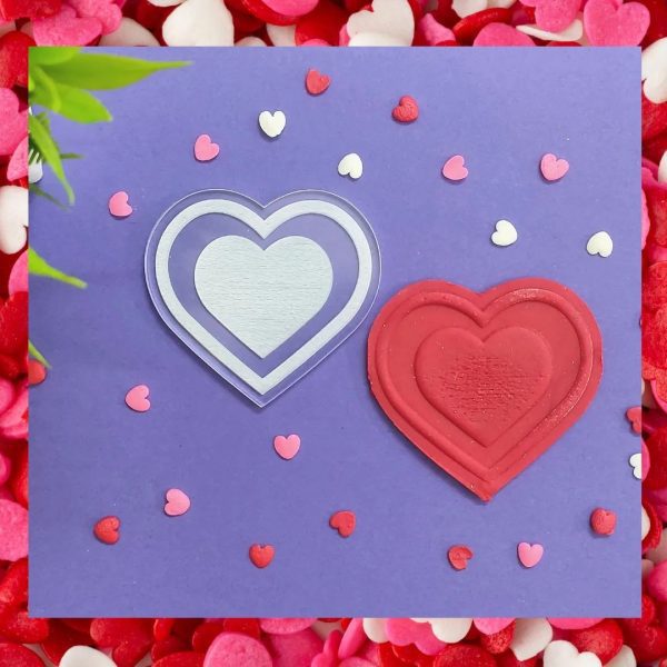 Acrylic Embosser Heart Shape 3 inch