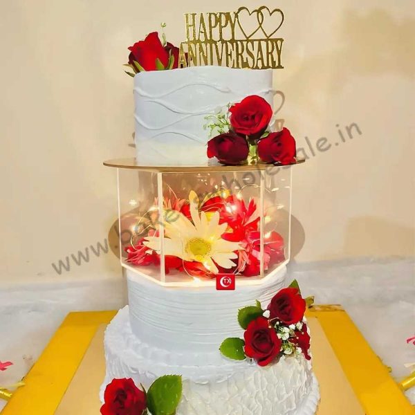 Acrylic Hexa Cake Spacer wedding Cakes - Image 4