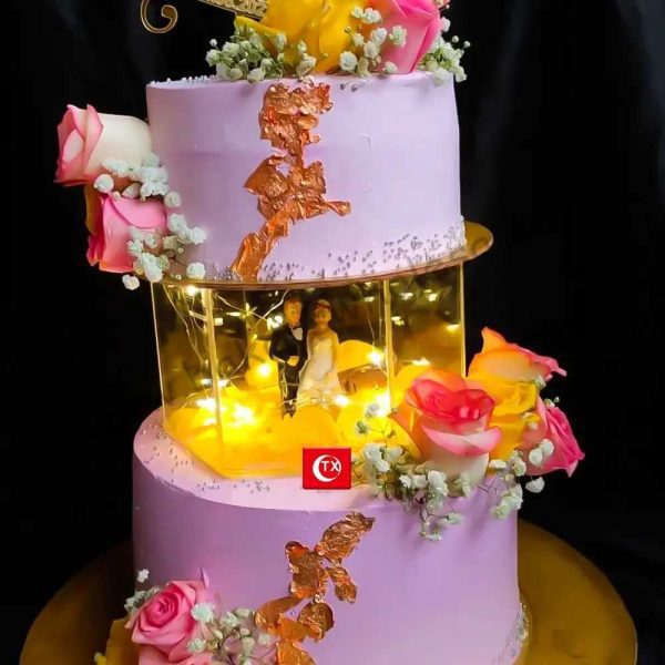 Acrylic Hexa Cake Spacer wedding Cakes - Image 7