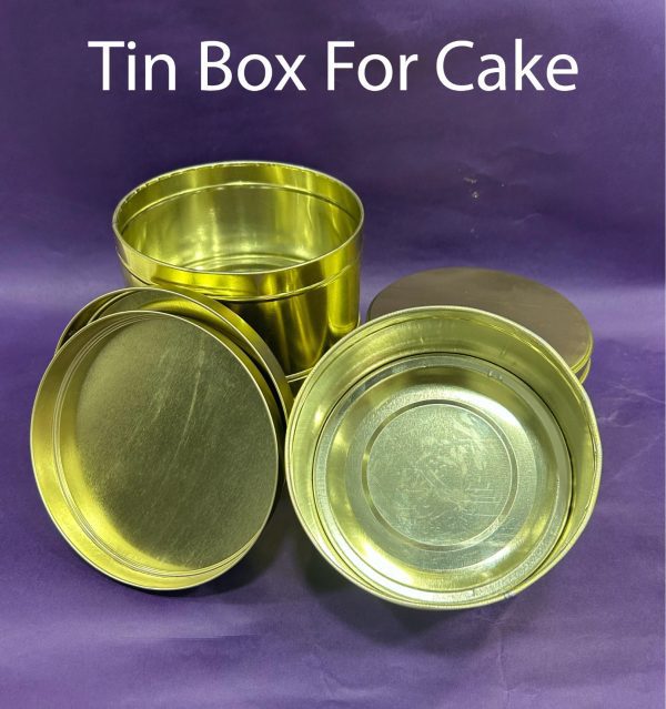 Dream Cake Tin Cookie Cake Tin - Gold Color