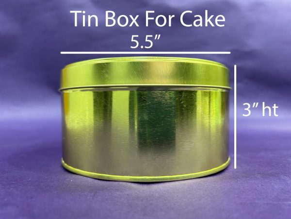 Dream Cake Tin Cookie Cake Tin - Gold Color - Image 2