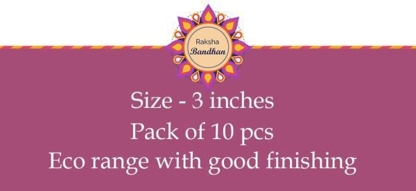 Happy Rakhi 3 Inch Toppers (Pack of 10Pc) - Image 2