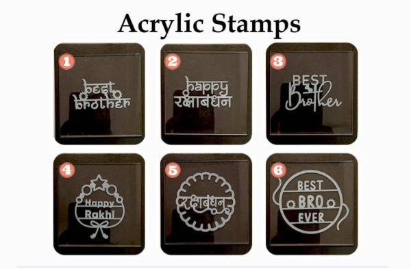 Happy Rakhi Stamps (Pack of 1Pc) 3 inch