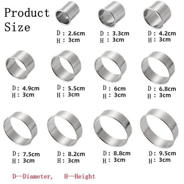 11pcs/Set Stainless Steel Round Cutter - Image 2