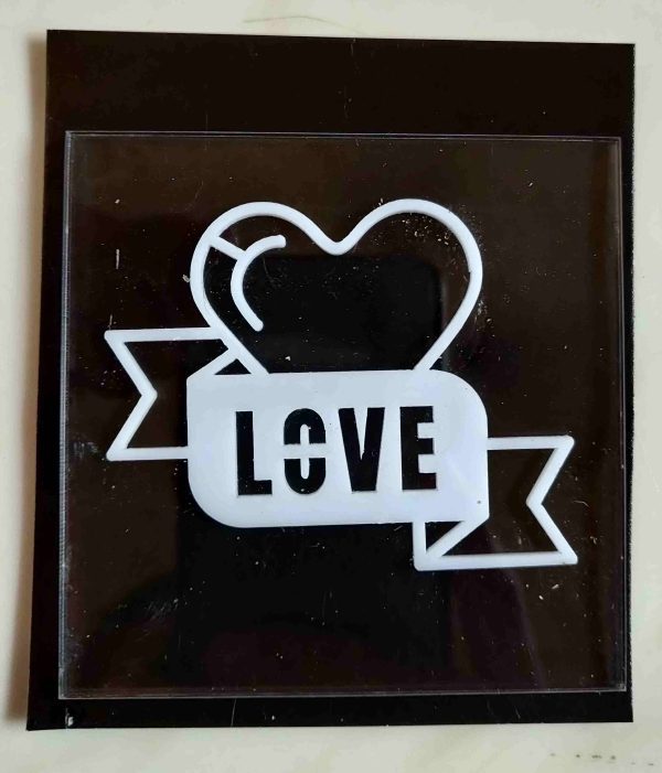 Acrylic Stamp Happy Valentines Day 3 inch