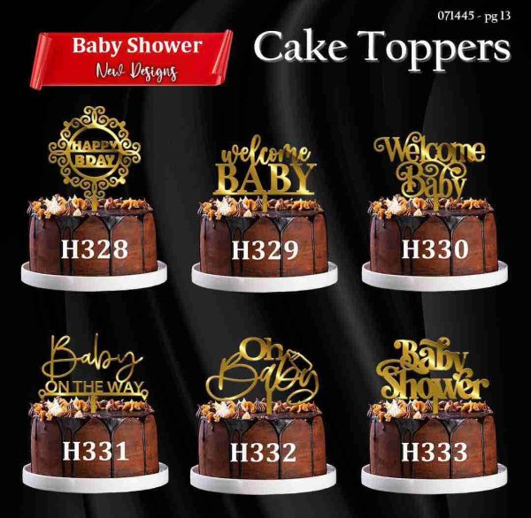 Cake Toppers -(Pack of 5pcs)  4 inch Topper Baby Shower