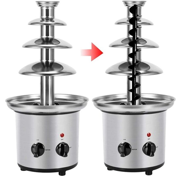 Stainless Steel Electric Chocolate Fondue Fountain Machine Choco Melts Dipping Warmer Machine for Chocolate Candy - Image 5