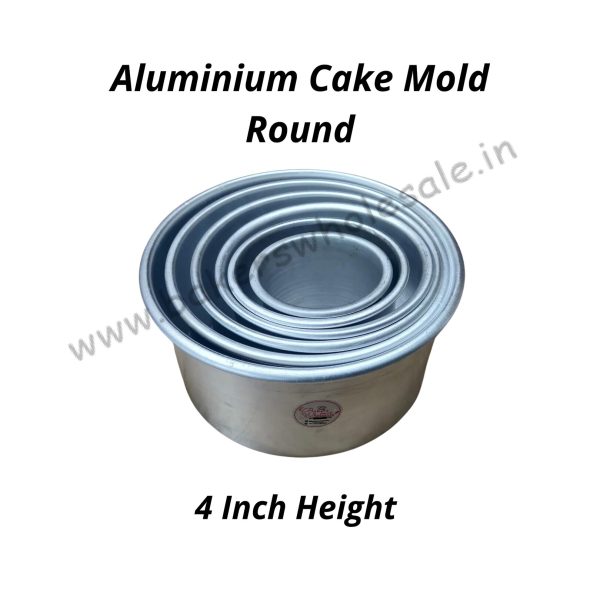 Aluminium Heavy Round Cake Mold (3" to 7 inch Diameter) ( 4" Height) Heighted Cake Mold - Image 3