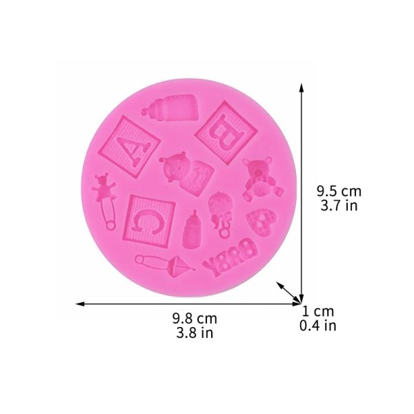 Silicone Fondant Mold Cake Decorating Baby Shower - Image 2