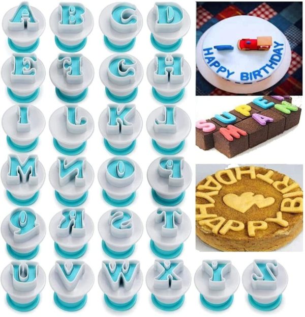 Alphabet and Number Plunger Uppercase Letter Fondant Cake Decorating Tool - Image 5