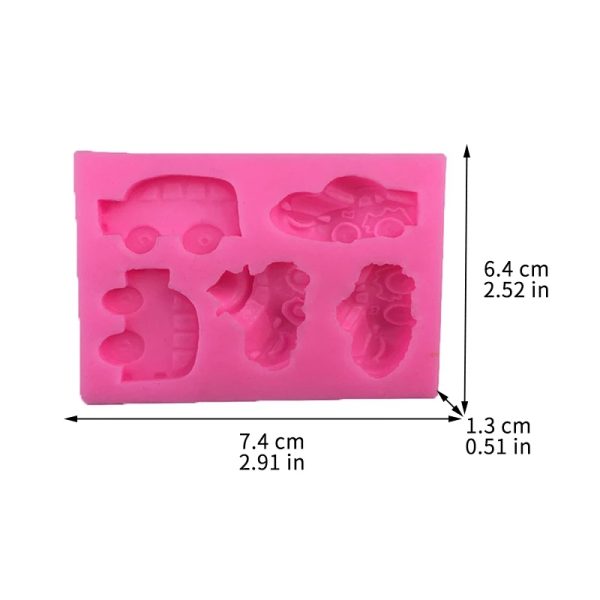 Silicone Fondant Mold Cake Decorating Cars - Image 4