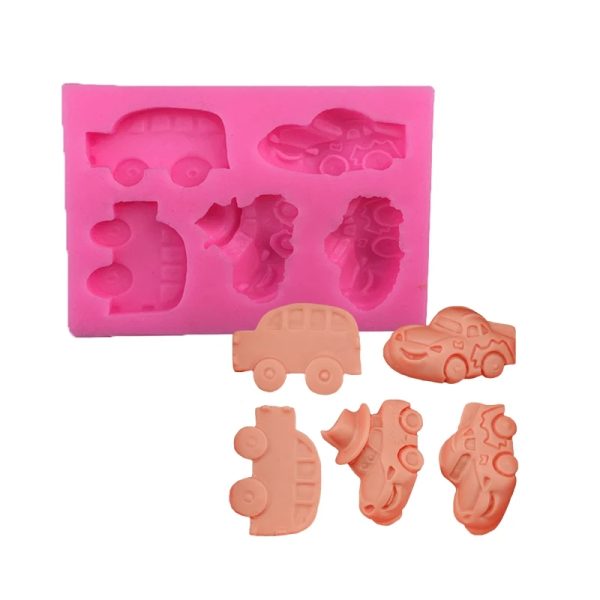 Silicone Fondant Mold Cake Decorating Cars - Image 2