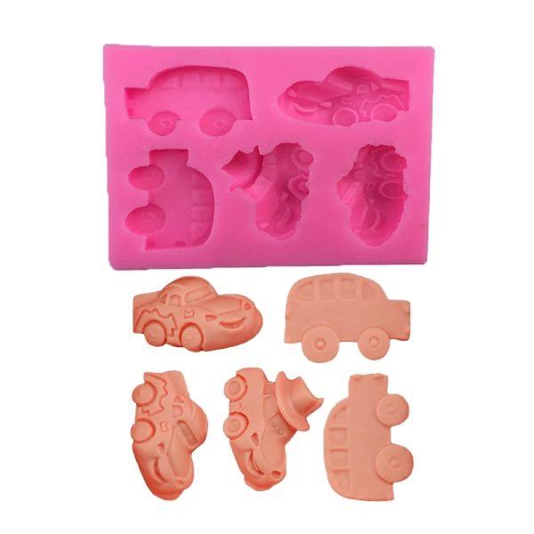 Silicone Fondant Mold Cake Decorating Cars - Image 3