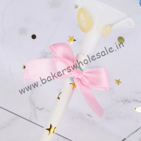 Gold Confetti Balloon Cake Topper 1 pcs - Image 2