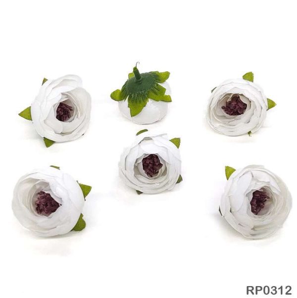 PEONY FLOWER WHITE Small- 5pcs