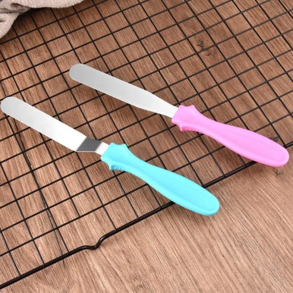 2Pcs Stainless Steel Spatula Palette Knife Set Cake Decorating - Image 8