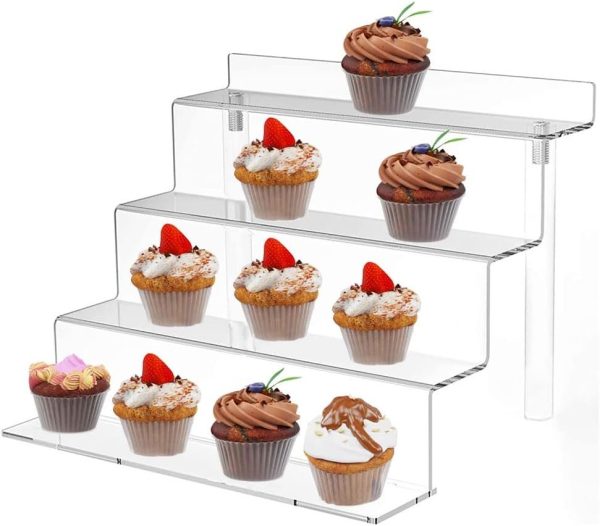 4 Layer Ayrlic Stand for Dispaly (Cupcake, Macaroons, Pastry, Make up...etc) - Image 6