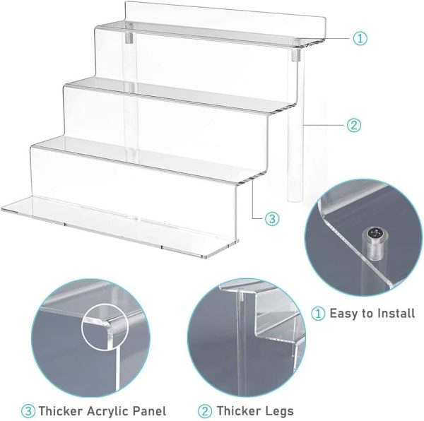 4 Layer Ayrlic Stand for Dispaly (Cupcake, Macaroons, Pastry, Make up...etc) - Image 10