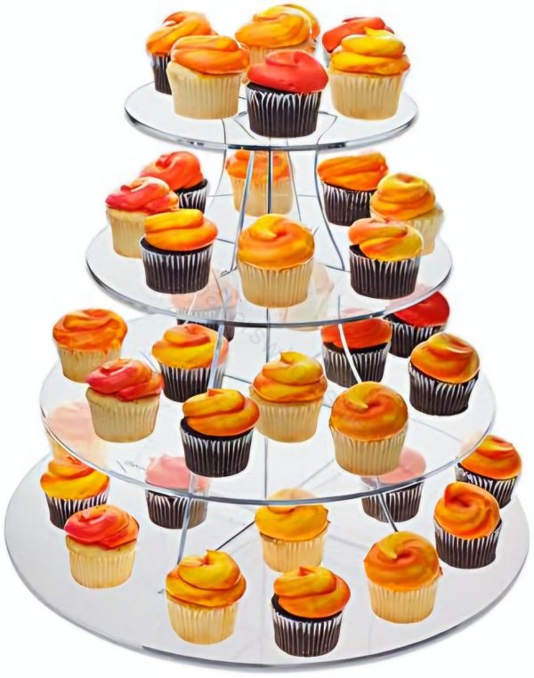 4 Layer Ayrlic CupCake Stand for Dispaly (Cupcake, Macaroons, Pastry, Cake...etc)