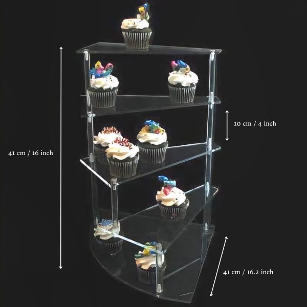 5 Layer Ayrlic CupCake Stand for Dispaly (Cupcake, Macaroons, Pastry, Cake...etc) - Image 2