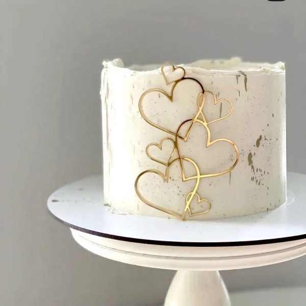 Multi Heart Cake Topper – Perfect for Valentine’s Day and Romantic Celebrations - Image 3