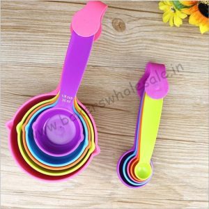 5pcs/Set Plastic Measuring Cups Spoons Silicone Measuring Ladle