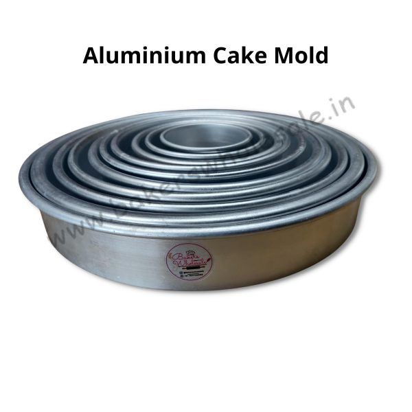 Aluminium Heavy Round Cake Mold (3" to 12 inch Diameter) ( 2" Height) - Image 4