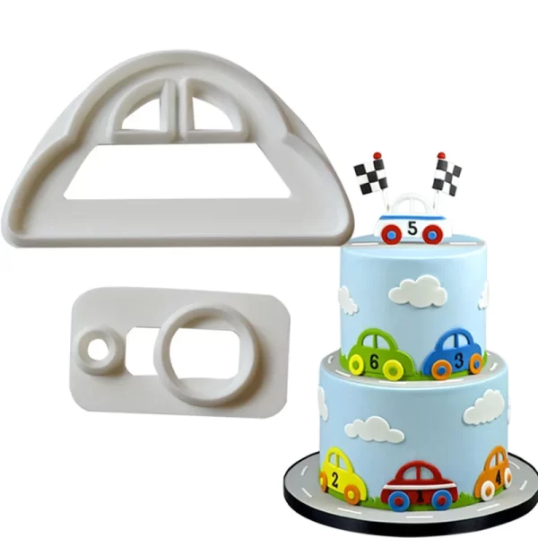 Car Cutter Plastic Cake cookie biscuit Cutter Fondant Mold Fondant Cake Decorating Tools Sugar craft