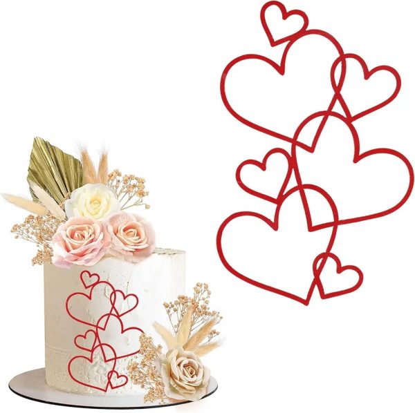 Multi Heart Cake Topper – Perfect for Valentine’s Day and Romantic Celebrations