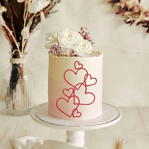 Multi Heart Cake Topper – Perfect for Valentine’s Day and Romantic Celebrations - Image 2