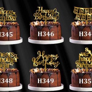 Cake Toppers -(Pack of 5pcs)  4 inch Topper