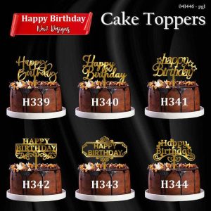 Cake Toppers -(Pack of 5pcs)  4 inch Topper